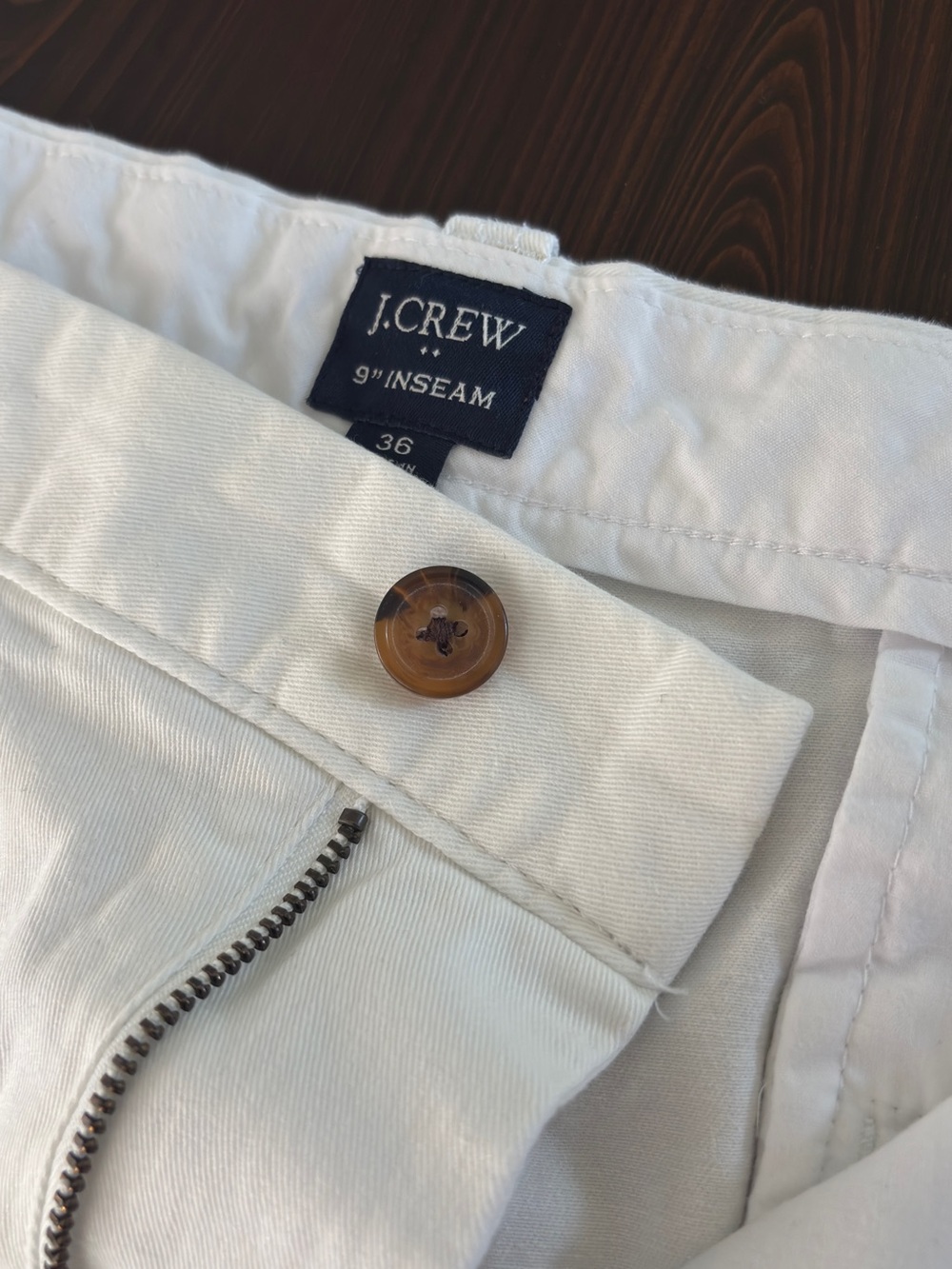 2 Pack J. Crew Cotton Chino Shorts - Navy and White - Picture 4 of 6